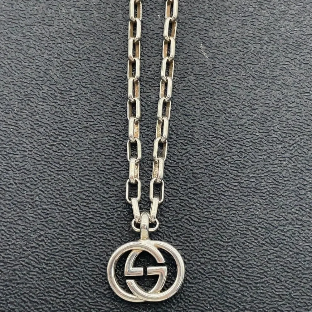 ** SOLD ** SOLD**🌹GUCCI Interlocking Double G 925 Unisex Necklace -EUC - Picture 6 of 12